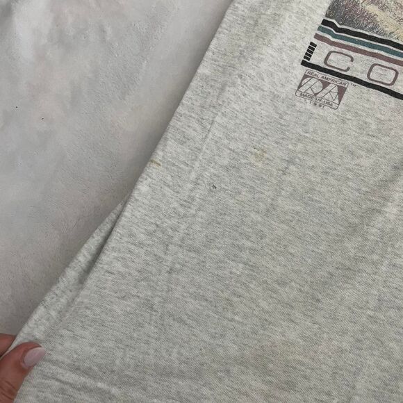 Vintage Colorado Graphic Tee Men's L 90s VTG Mountains Outdoors Oversized Unique - Picture 5 of 7